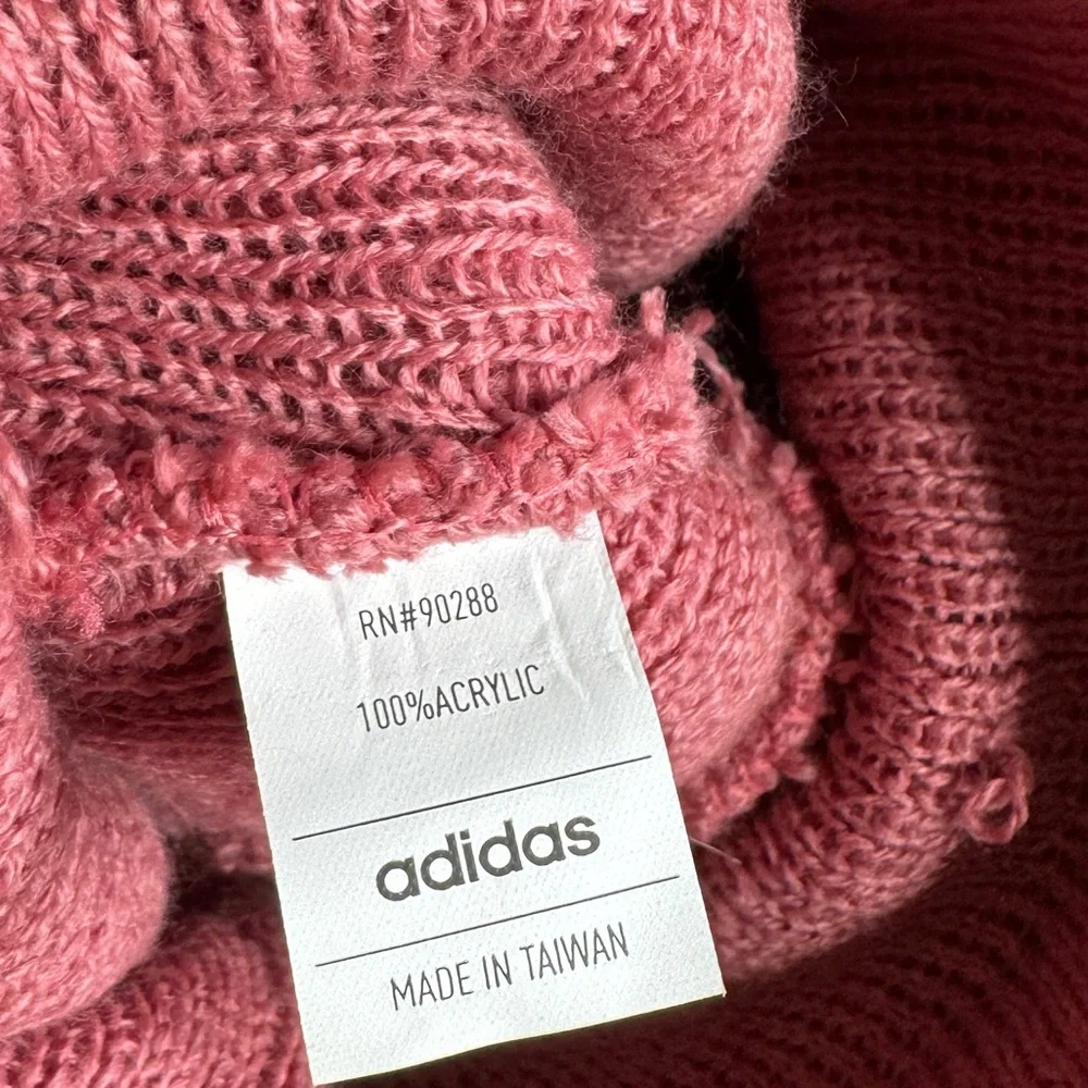 Adidas Originals Trefoil Cuffed Knit‎ Beanie Hat in Trace Maroon Womens One Size